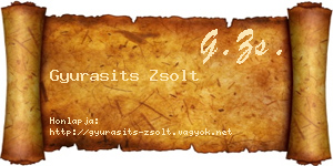 Gyurasits Zsolt névjegykártya